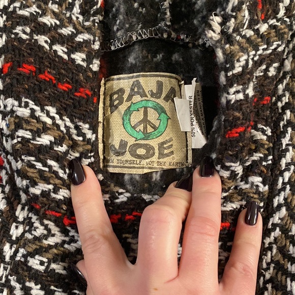 Baja Joe Mexican '70s Inspired Unisex Hoodie Poncho | Pre-Loved - Picture 2 of 6